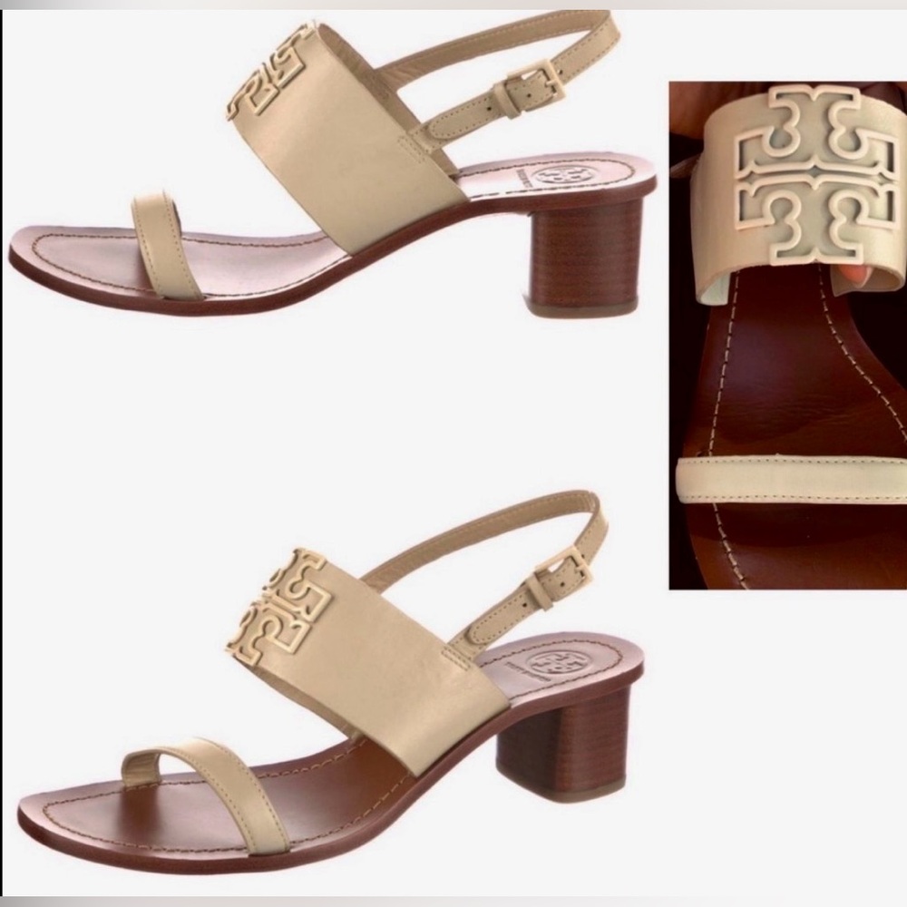 Tory Burch Melinda Elegant Cream Slingback Sandals